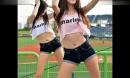 韩国棒球啦啦队美女超短上衣热舞