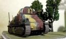模玩 短片1 72 合金 Somus S35坦克模型 自制台地旧化